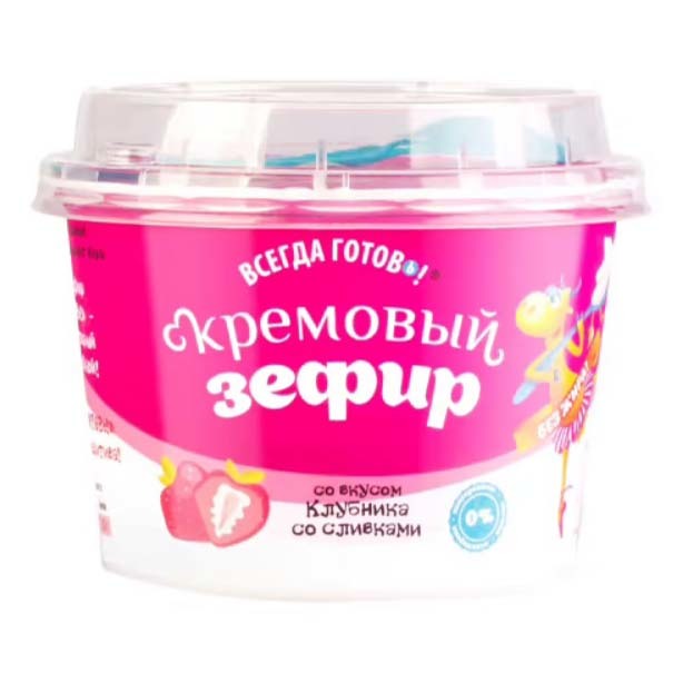 Creamy marshmallow with strawberry