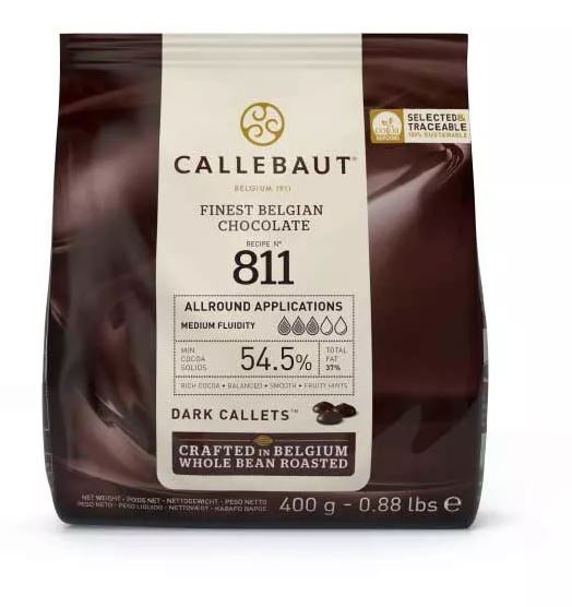 CALLEBAUT Dark chocolate 54.5% (400g bag)