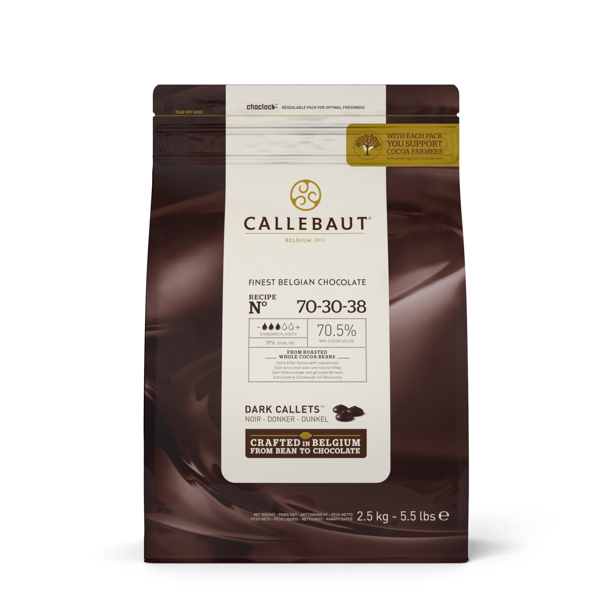 CALLEBAUT Dark chocolate 70% (2.5kg)