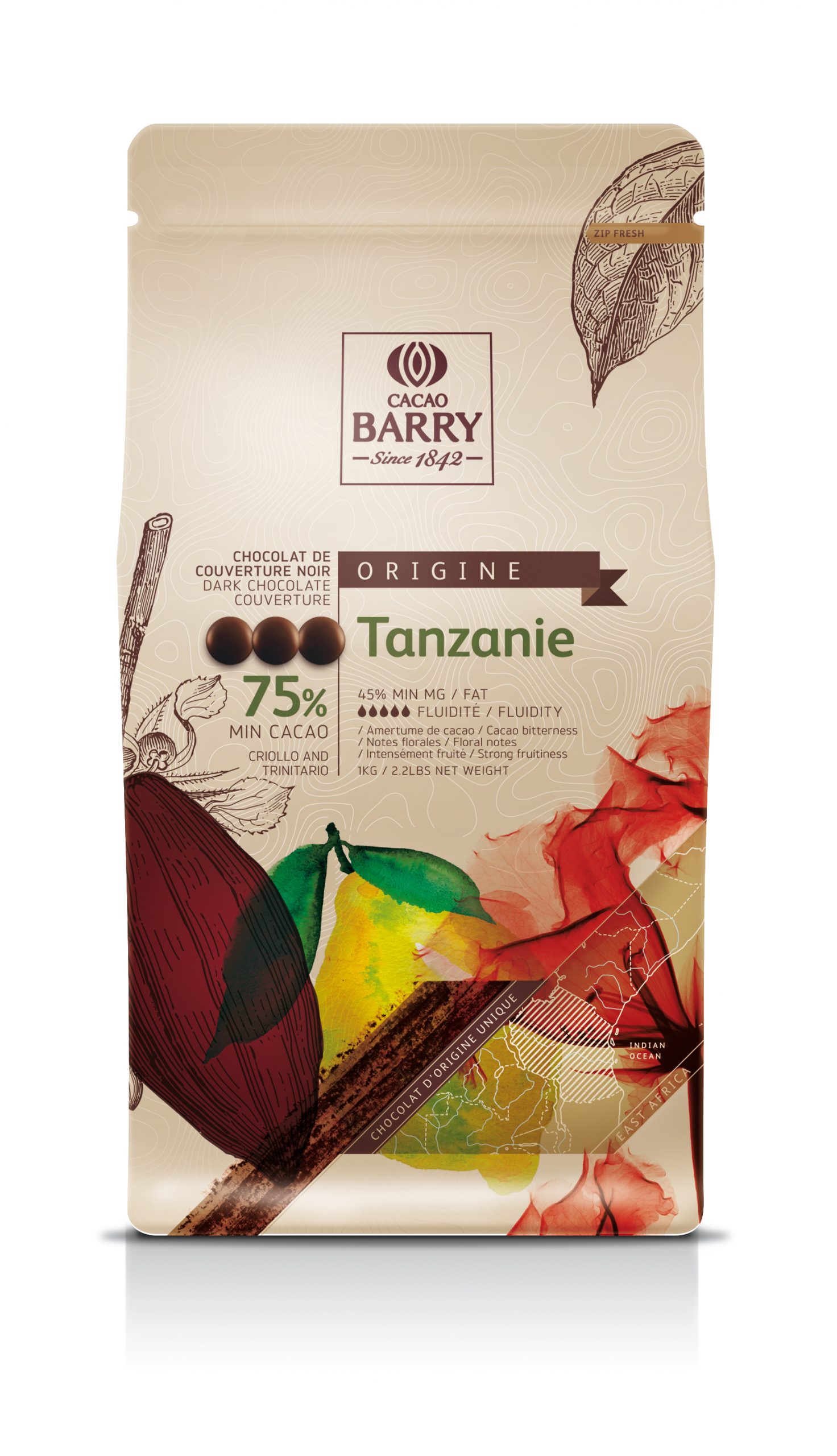 Cacao Barry 75% “Tanzanie” (1kg bag)
