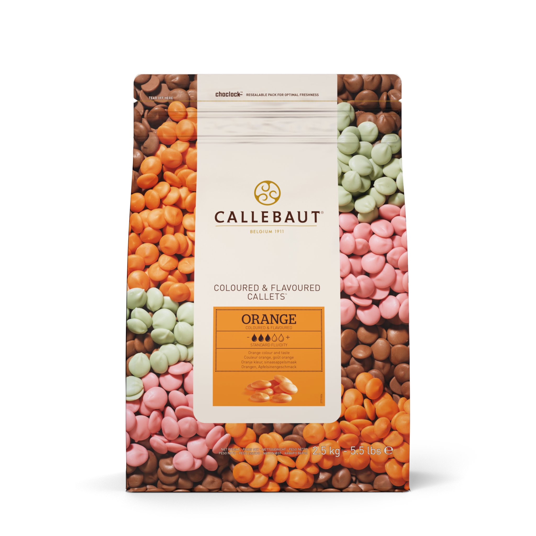 CALLEBAUT ORANGE chocolate 29% (2.5kg bag)