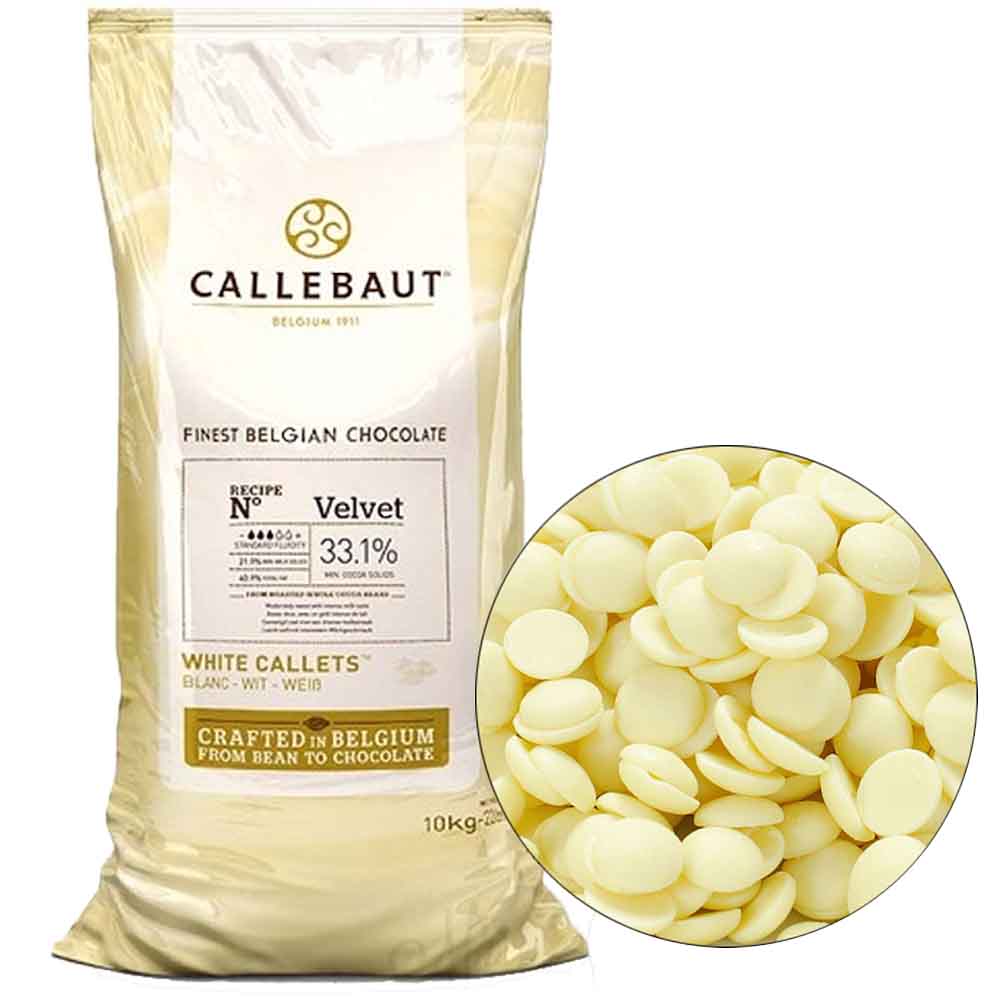 CALLEBAUT WHITE chocolate VELVET 32% (10kg bag)